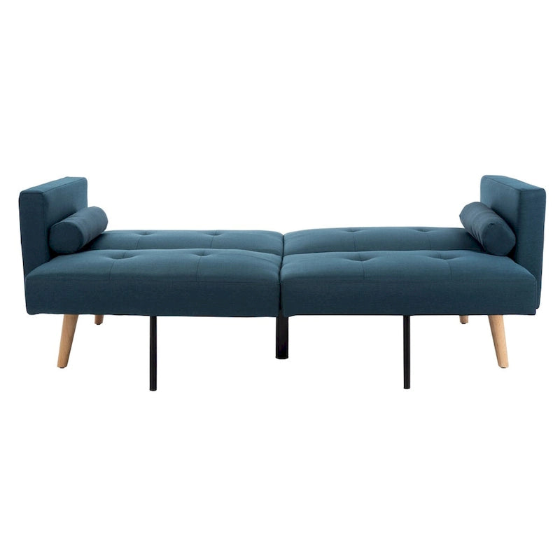Lit futon pliable Tamekia avec oreiller - 74,8 x 31,9 x 34,7