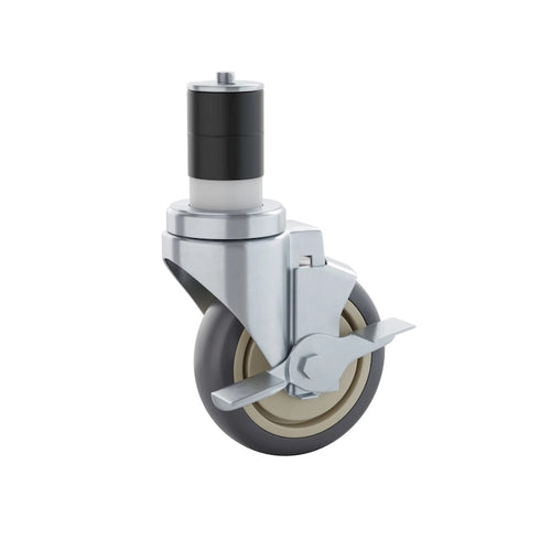 Set of 4 Commercial Heavy Duty Casters with 2 Swivel Casters, 2 Locking Casters