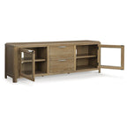 Meuble TV Rencott marron clair 80 po pour téléviseurs jusqu'à 92 po - 79,63 L x 20 P x 28 H