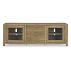 Meuble TV Rencott marron clair 80 po pour téléviseurs jusqu'à 92 po - 79,63 L x 20 P x 28 H
