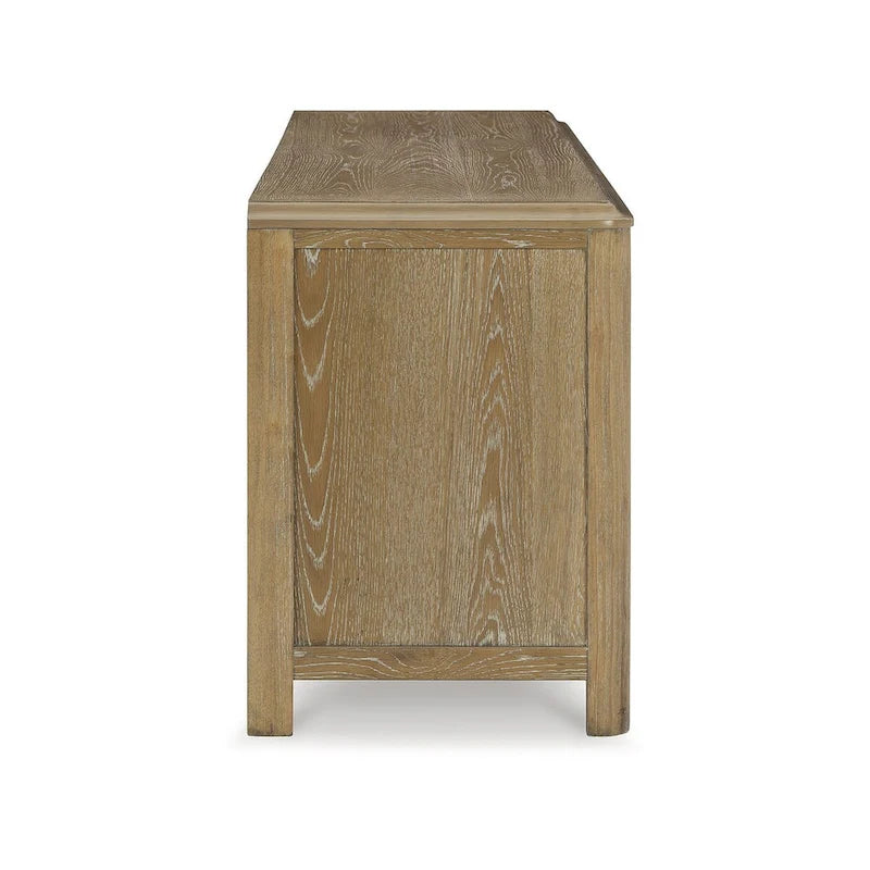 Meuble TV Rencott marron clair 80 po pour téléviseurs jusqu'à 92 po - 79,63 L x 20 P x 28 H