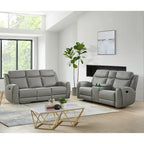 Canapé et fauteuil inclinables de transition Wesley, gris