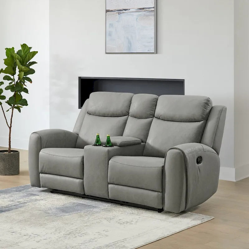 Canapé et fauteuil inclinables de transition Wesley, gris