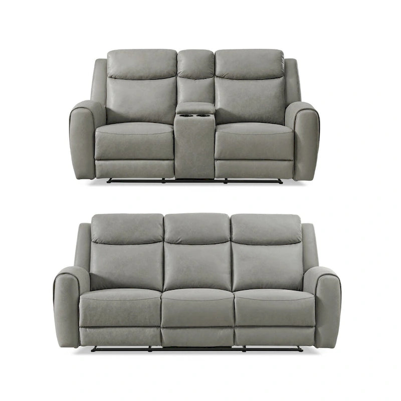 Canapé et fauteuil inclinables de transition Wesley, gris