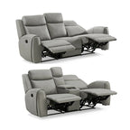 Canapé et fauteuil inclinables de transition Wesley, gris