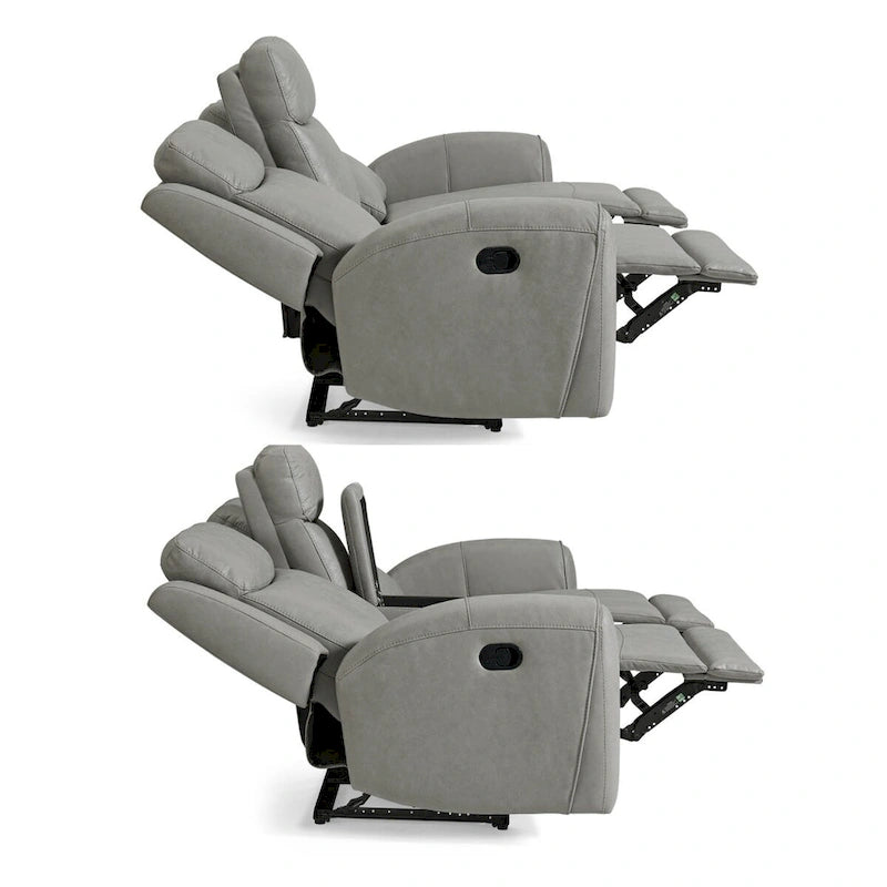 Canapé et fauteuil inclinables de transition Wesley, gris