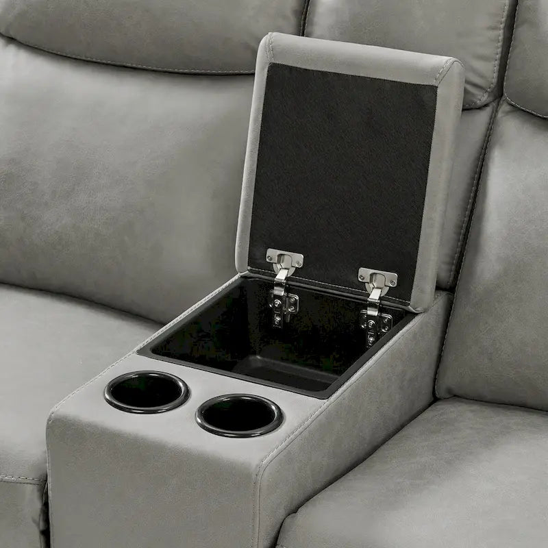 Canapé et fauteuil inclinables de transition Wesley, gris