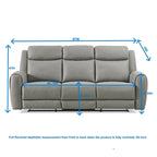 Canapé et fauteuil inclinables de transition Wesley, gris