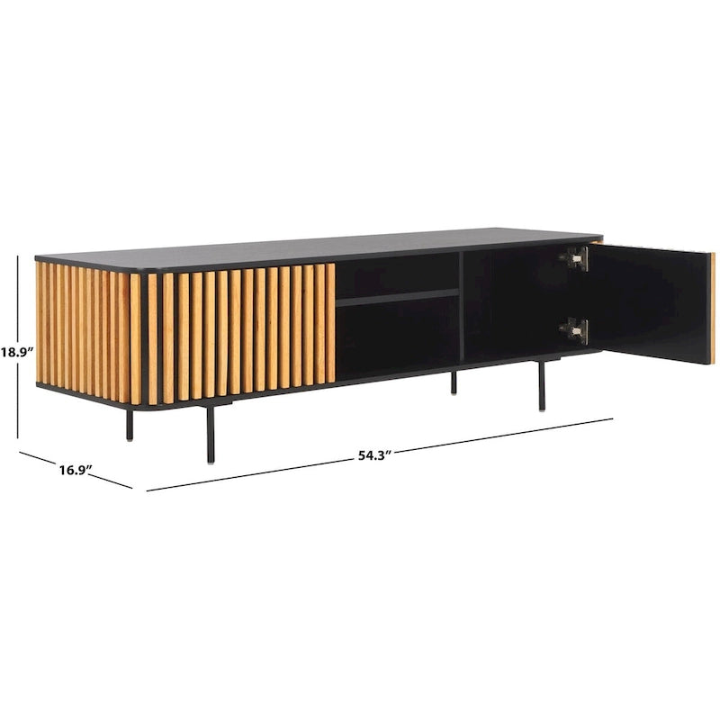 Meuble TV Anahi à 2 portes et 2 étagères - 54L x 17P x 19H
